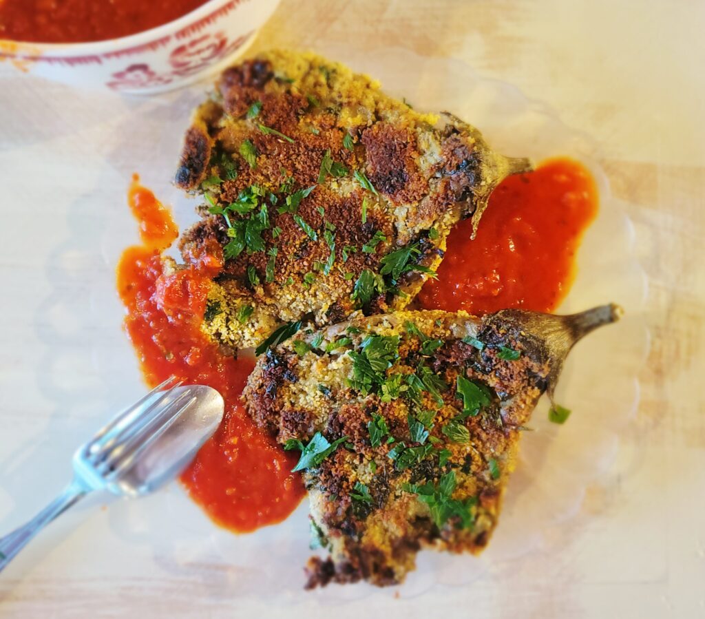 Aubergines panées