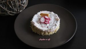 Bavarois de chèvre frais aux radis