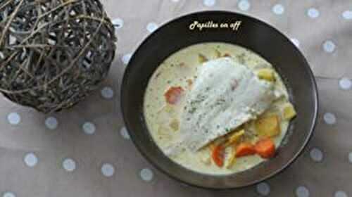 Blanquette de cabillaud aux légumes anciens