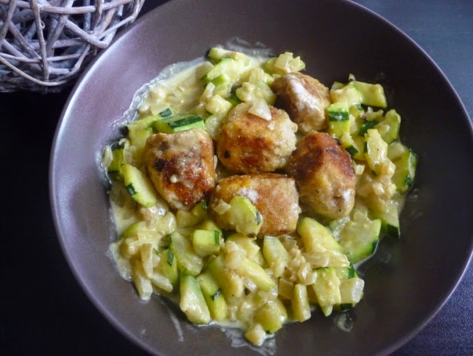 Boulettes de veau et leurs courgettes au curry