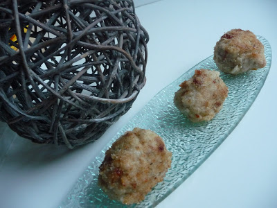 Boulettes poulet, tomates séchées et basilic