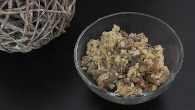 Boulgour aux champignons et à la viande hachée