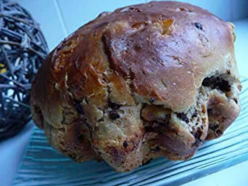 Brioche aux pépites de chocolat et oranges confites