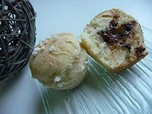 Briochettes au chocolat et sucre perlé