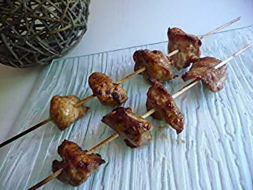 Brochettes de dinde marinées à l’aigre-doux