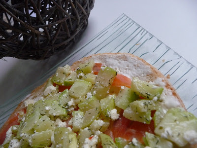 Bruschettas saumon courgettes et feta