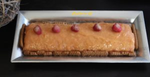 Bûche de Noël bavaroise framboises chocolat blanc au thermomix ou sans