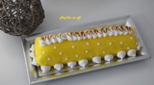 Bûche de Noël mousse de citron façon tarte au citron meringuée au thermomix ou sans