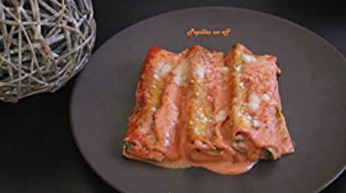 Cannellonnis aux épinards et sauce tomate