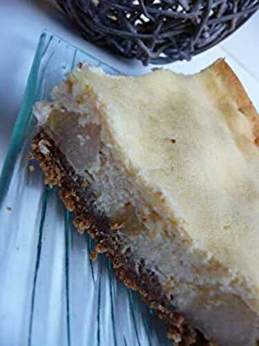 Cheesecake vanille au fromage blanc et poires caramélisées (avec cuisson)