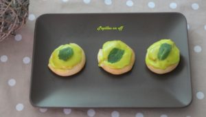 Choux mojito au thermomix ou sans (crème pâtissière menthe et rhum, fondant citron vert)