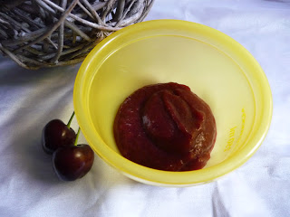 Compote pommes cerises sans sucre pour bébé au thermomix