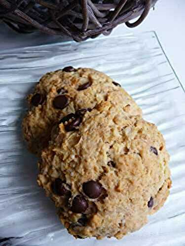 Cookies pomme, flocons d’avoine et chocolat