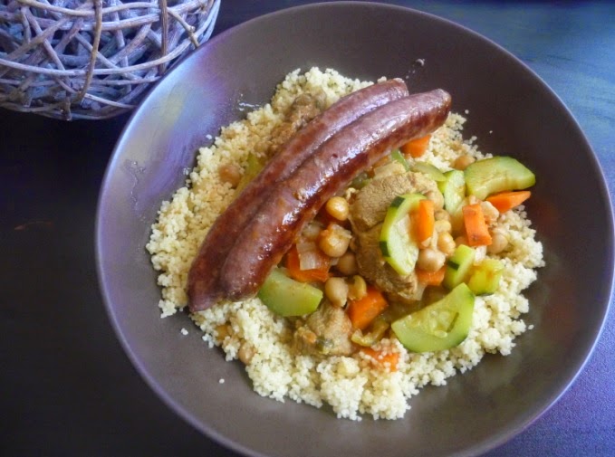 Couscous à l’agneau et aux merguez