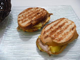 Croque monsieur ananas, poulet, curry