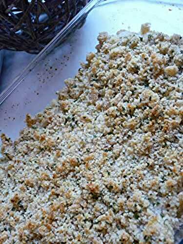 Crumble de cabillaud aux amandes