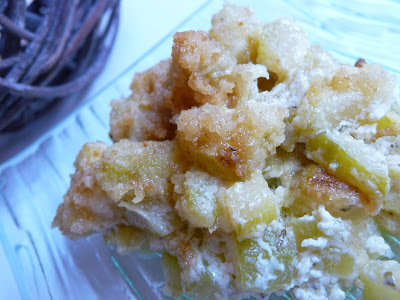 Crumble de courgettes au boursin