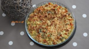 Crumble de légumes au parmesan