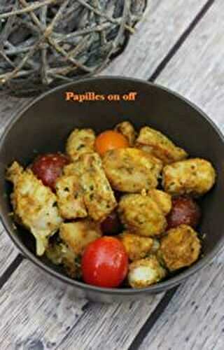 Chermoula de poulet fermier d'Auvergne en crapaudine et taboulé