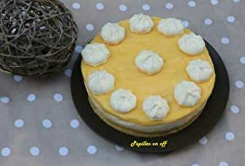 Entremet bavarois chocolat blanc, citron et meringue au thermomix ou sans