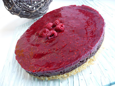 Entremet chocolat et framboises