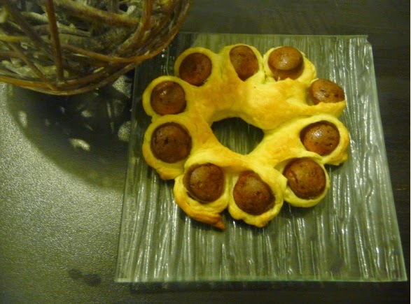 Feuilletés aux saucisses en forme de fleur (au thermomix ou sans)