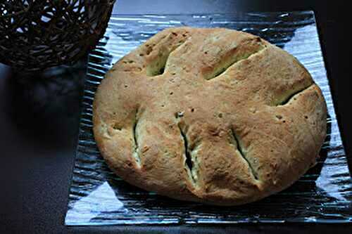 Fougasse aux olives au thermomix ou en MAP