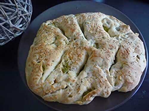 Fougasse aux olives vertes et anchois au thermomix ou en MAP