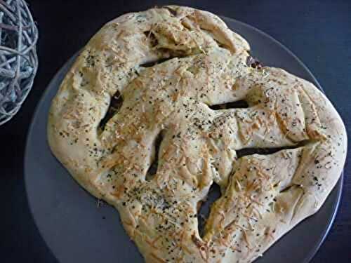 Fougasse aux poivrons marinés au thermomix ou en MAP