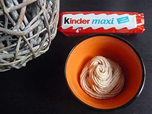 Ganache montée au kinder maxi, au thermomix ou sans