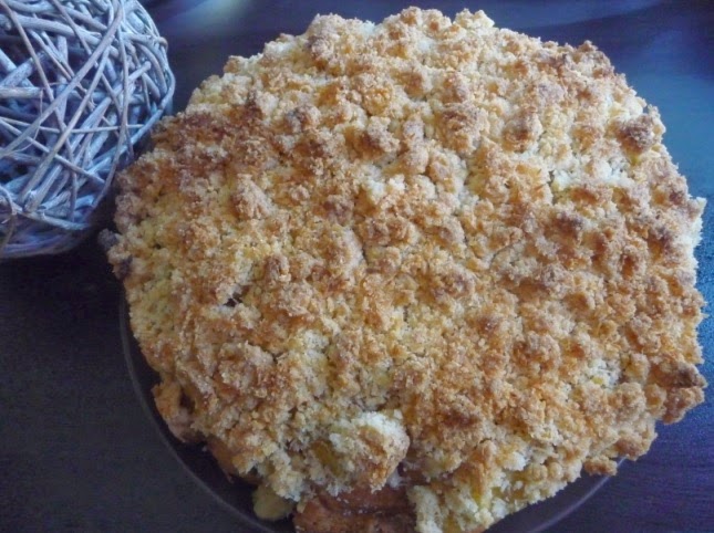 Gâteau aux pommes façon crumble au thermomix ou sans