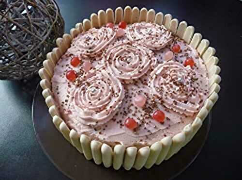 Gâteau d’anniversaire (pour fille!) : gâteau chocolat, poires, crème au mascarpone au thermomix ou sans