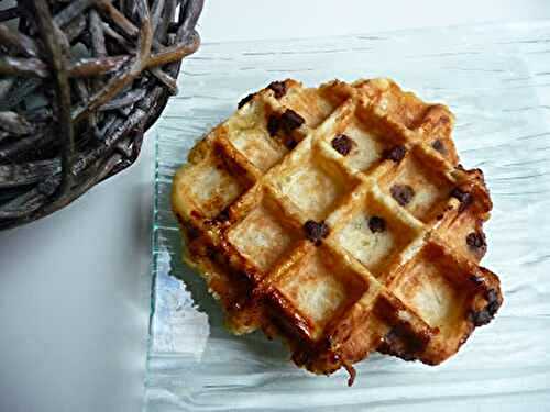 Gaufres liégeoises au sucre perlé et pépites de chocolat