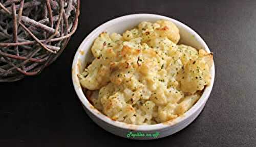 Gratin de chou-fleur au mascarpone et à la moutarde au thermomix ou sans