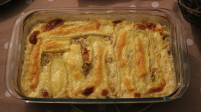 Gratin de crozets au saumon façon tartiflette