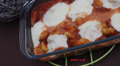 Gratin de gnocchis à la sauce tomate et à la mozzarella