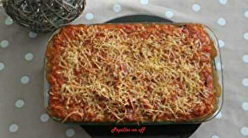 Gratin de lentilles corail aux légumes grillés