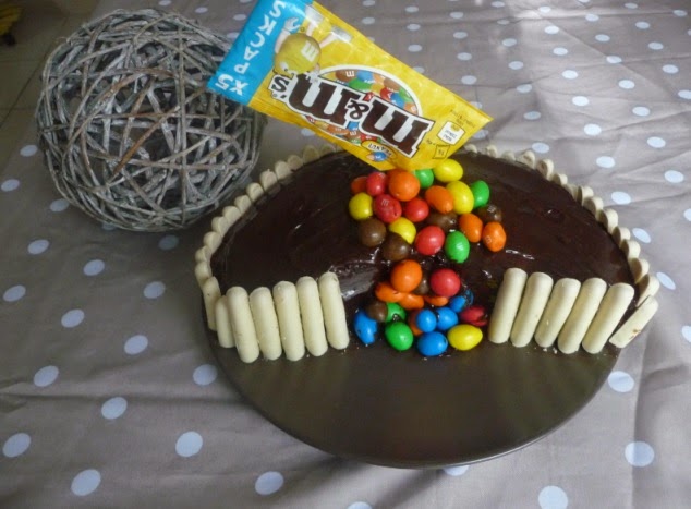 Gravity cake (gâteau au chocolat, nappage au chocolat et cascade de m&m’s) au thermomix ou sans