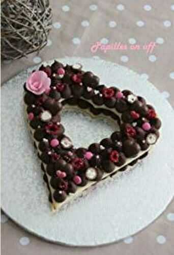 Heart cake chocolat noir et framboises au thermomix ou sans (number cake/letter cake)