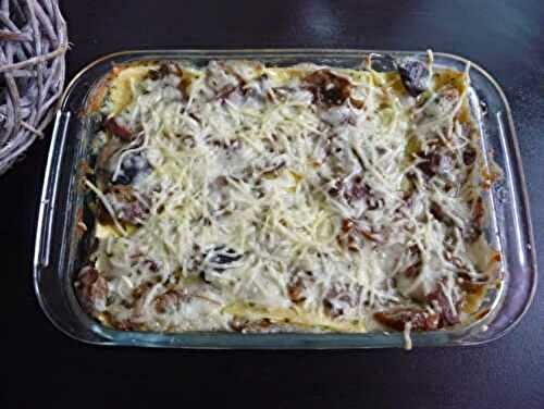 Lasagnes aux champignons des bois et canard confit au thermomix ou sans