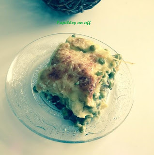 Lasagnes champignons, petits pois et mascarpone au thermomix ou sans