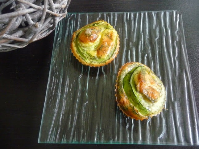 Mini clafoutis salés « roses » de courgettes et chèvre au thermomix ou sans