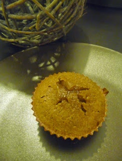 Muffin à la crème de marrons au coeur coulant de confiture de lait au thermomix ou sans