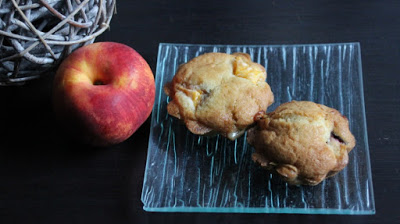 Muffins aux nectarines et au chocolat blanc au thermomix ou sans