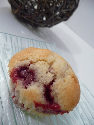 Muffins framboises, amandes et citron