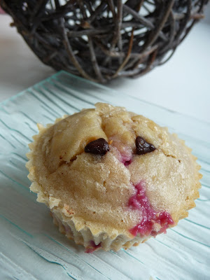 Muffins framboises & pépites de chocolat façon Cyril Lignac