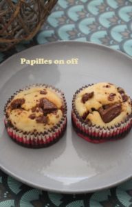 Muffins sans oeuf à la ricotta et chunks de chocolat – IG bas – Allergique à l’oeuf (au thermomix ou sans)
