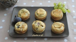 Muffins sucrés salés d’automne figues, raisins et roquefort au thermomix ou sans (brunch maison)