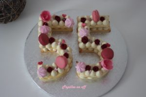 Number cake aux framboises au thermomix ou sans (Letter cake)
