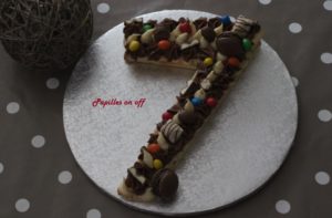 Number cake chocolat blanc, praliné et kinder au thermomix ou sans